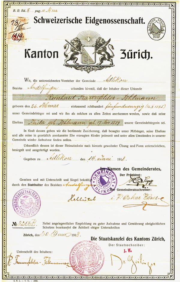 Citizenship Papers