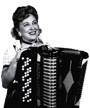 Betty with her Diamond Accordian, Circa 1960s Betty with her Diamond Accordian, Circa 1960s